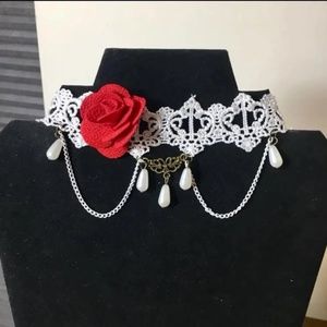 3/$25 ** White Lace Victorian Choker NWOT